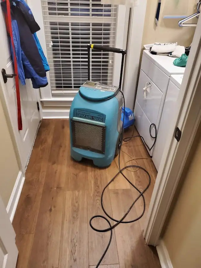 Commercial dehumidifier deployed for Flood Damage Cleanup in La Grande